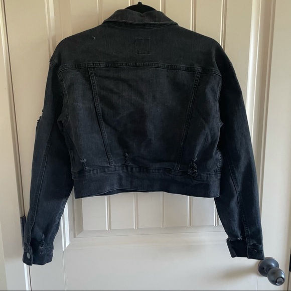Wild Fable Black Cropped Trucker Denim Jacket XS - Picture 14 of 14